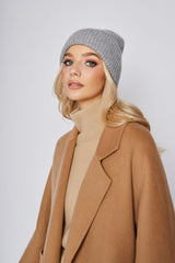 Soft beanie hat in GREY